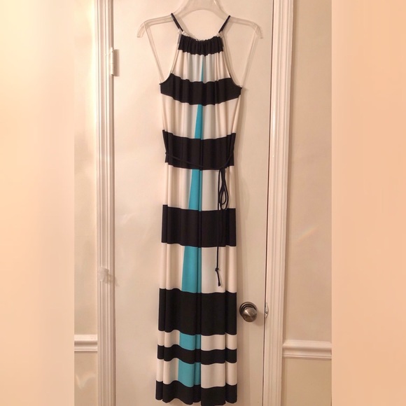MAGGY L Sleeveless ColorBlock Maxi-Dress EUC - Picture 2 of 8